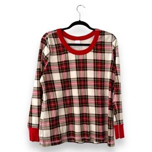 Hanna Andersson Tartan Plaid Pajama Top Holiday Christmas Traditional Size XXL
